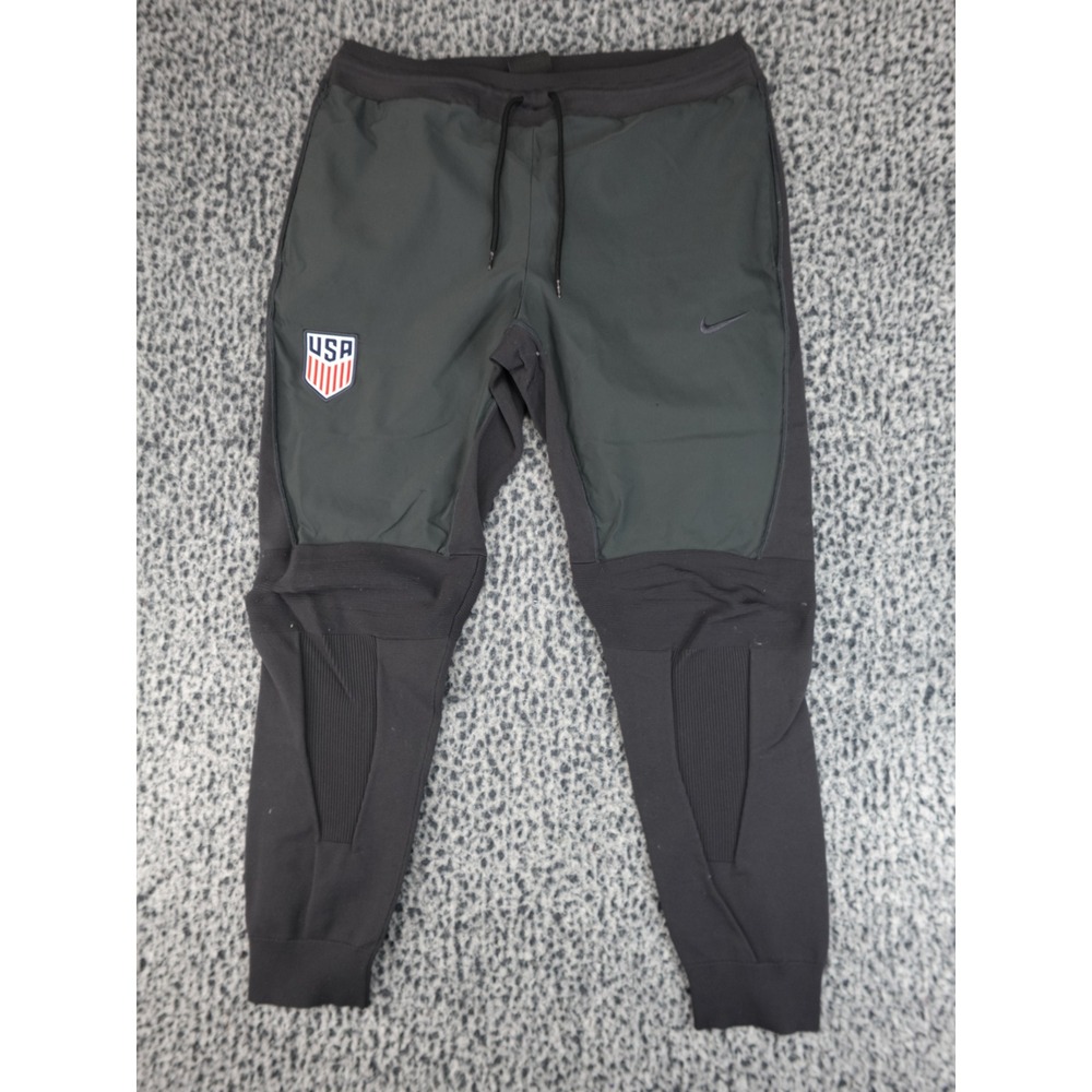 Nike US Soccer Tech Knit Training Pants Mens Medium Gray Good Tapered Joggers